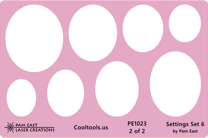 Pam East Template - Glass Setting Set 6 - Cool Tools