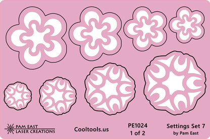 Pam East Template - Glass Setting Set 7 - Cool Tools