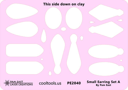 pink Pam East Template & Texture Set - Enamel Earrings - Set A