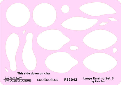 pink Pam East Template & Texture Set - Enamel Earrings - Set B