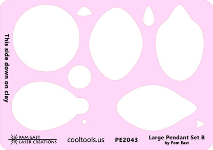 pink Pam East Template & Texture Set - Enamel Pendants - Set B