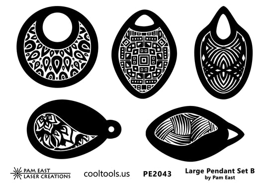 Pam East Template & Texture Set - Enamel Pendants - Set B