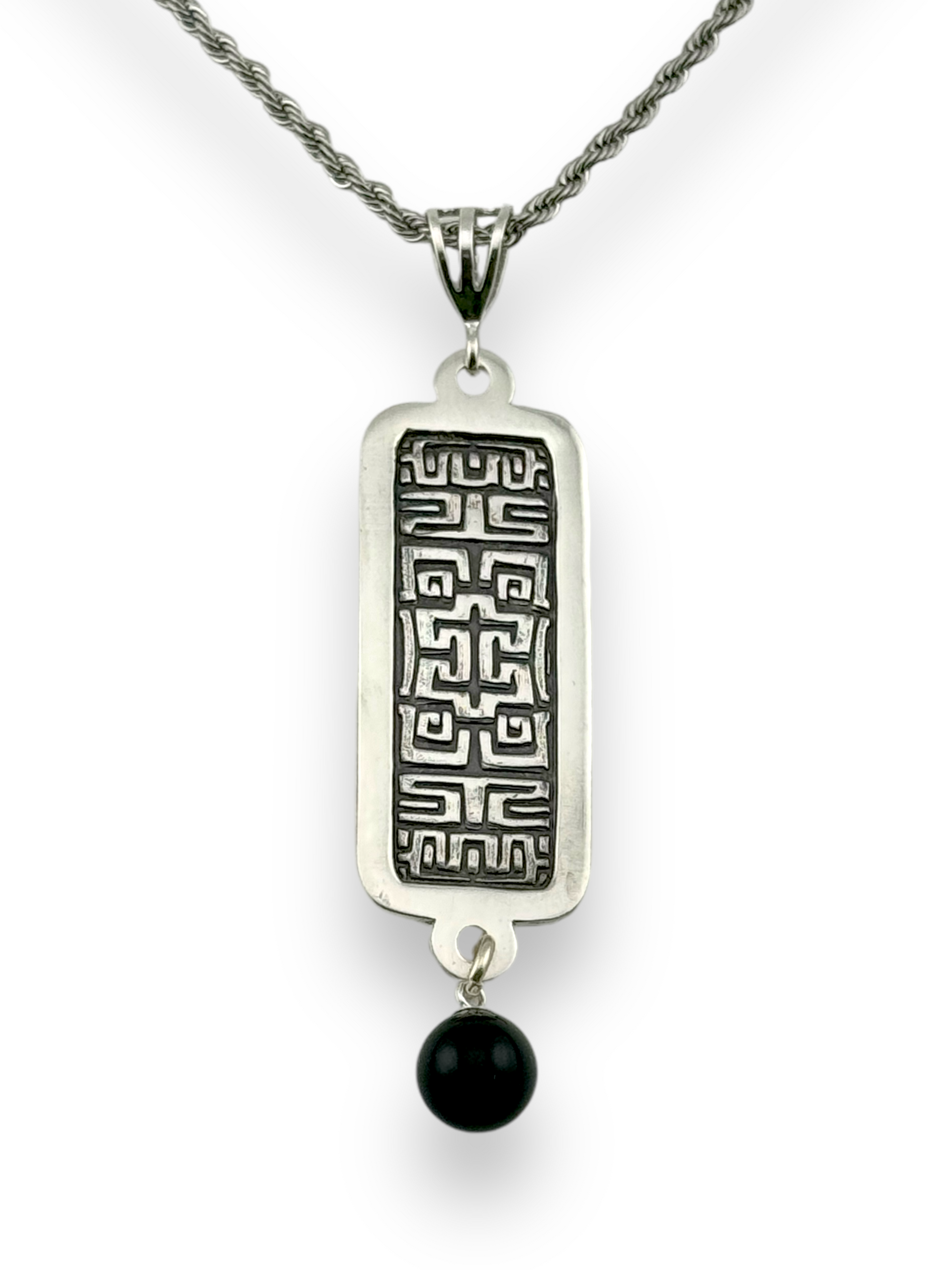 black enameled silver pendant sample of Pam East Template & Texture Set - Drop Pendants - Set C