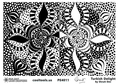 graphic Shruti Dev Texture Mat - Turkish Delight