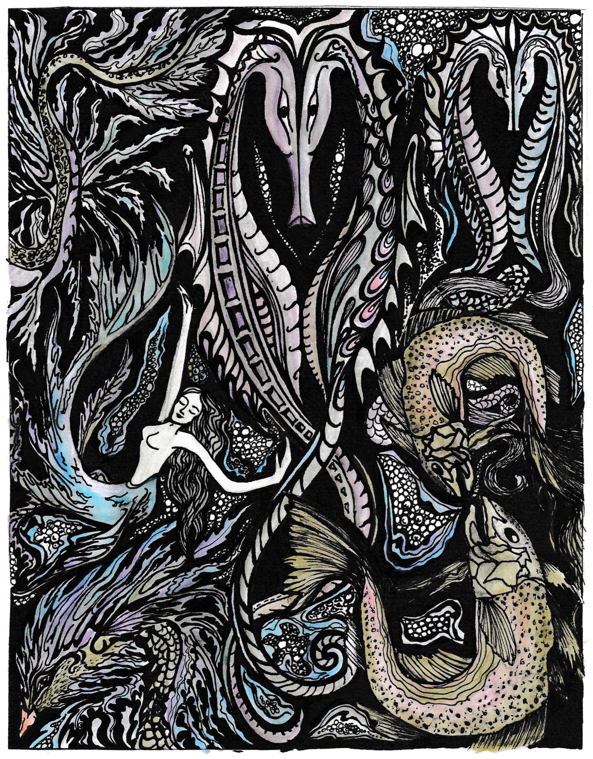 Carol Douglas Texture Mat - Sea Dragons - Cool Tools