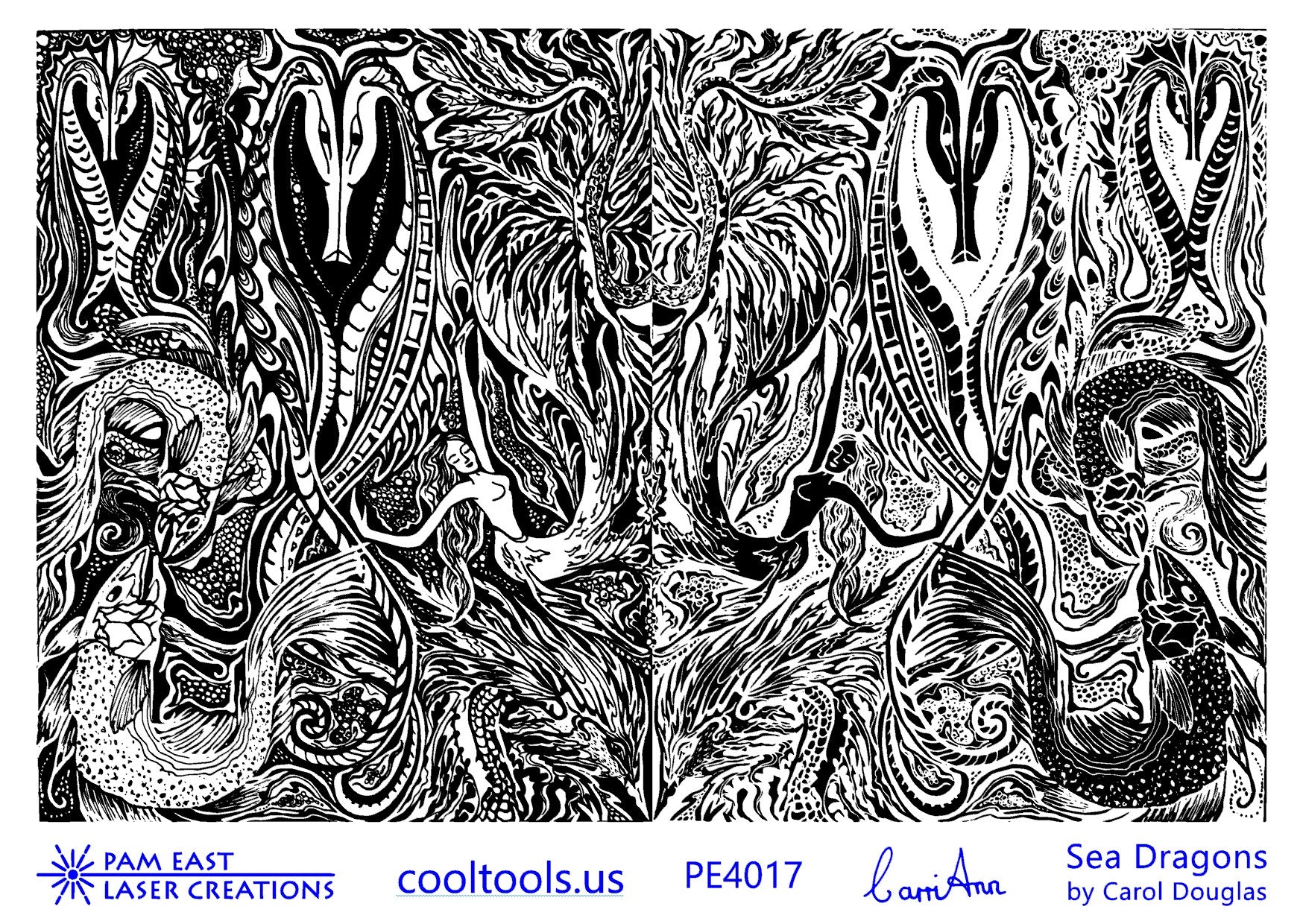 Carol Douglas Texture Mat - Sea Dragons - Cool Tools