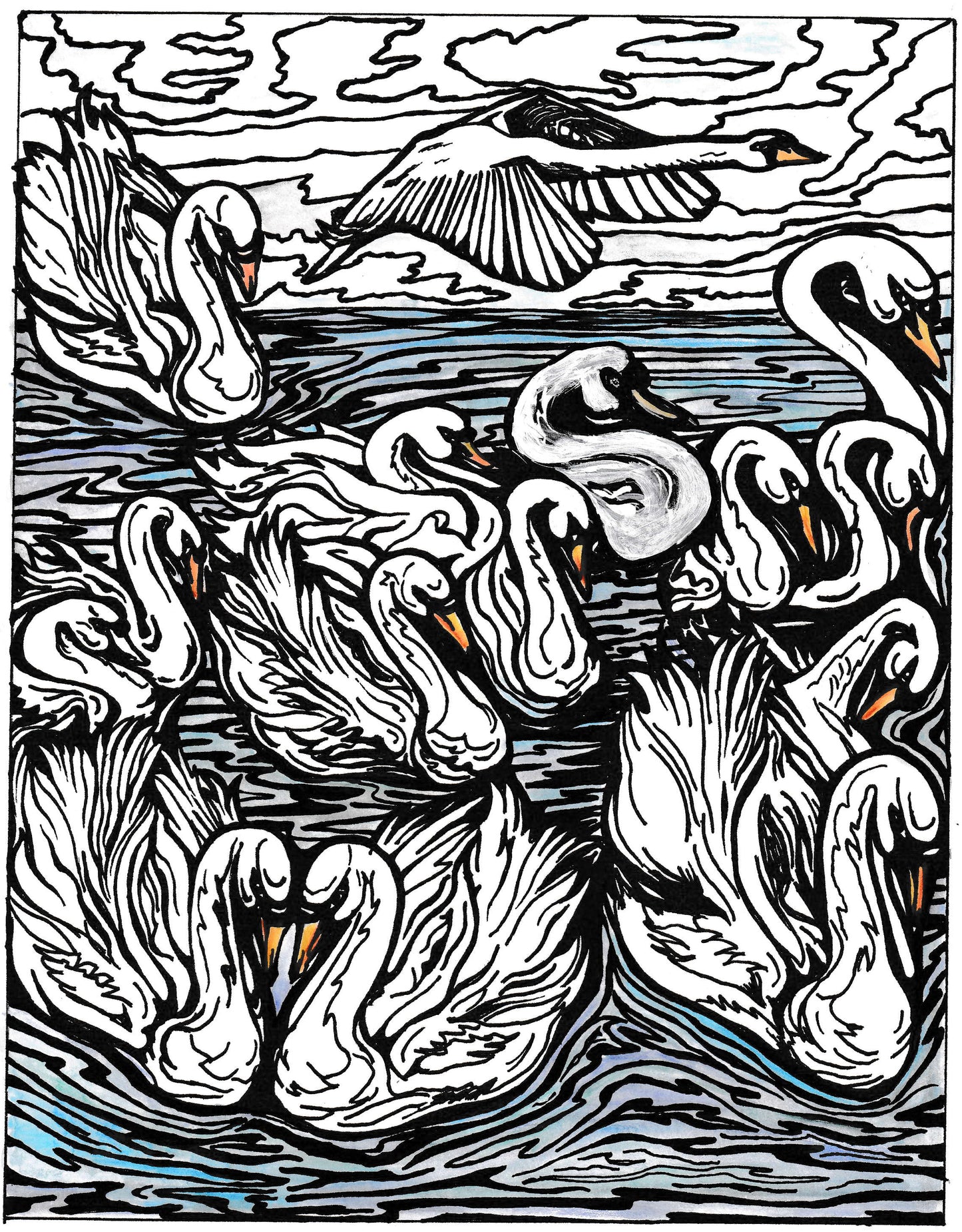 Carol Douglas Texture Mat - Swans - Cool Tools