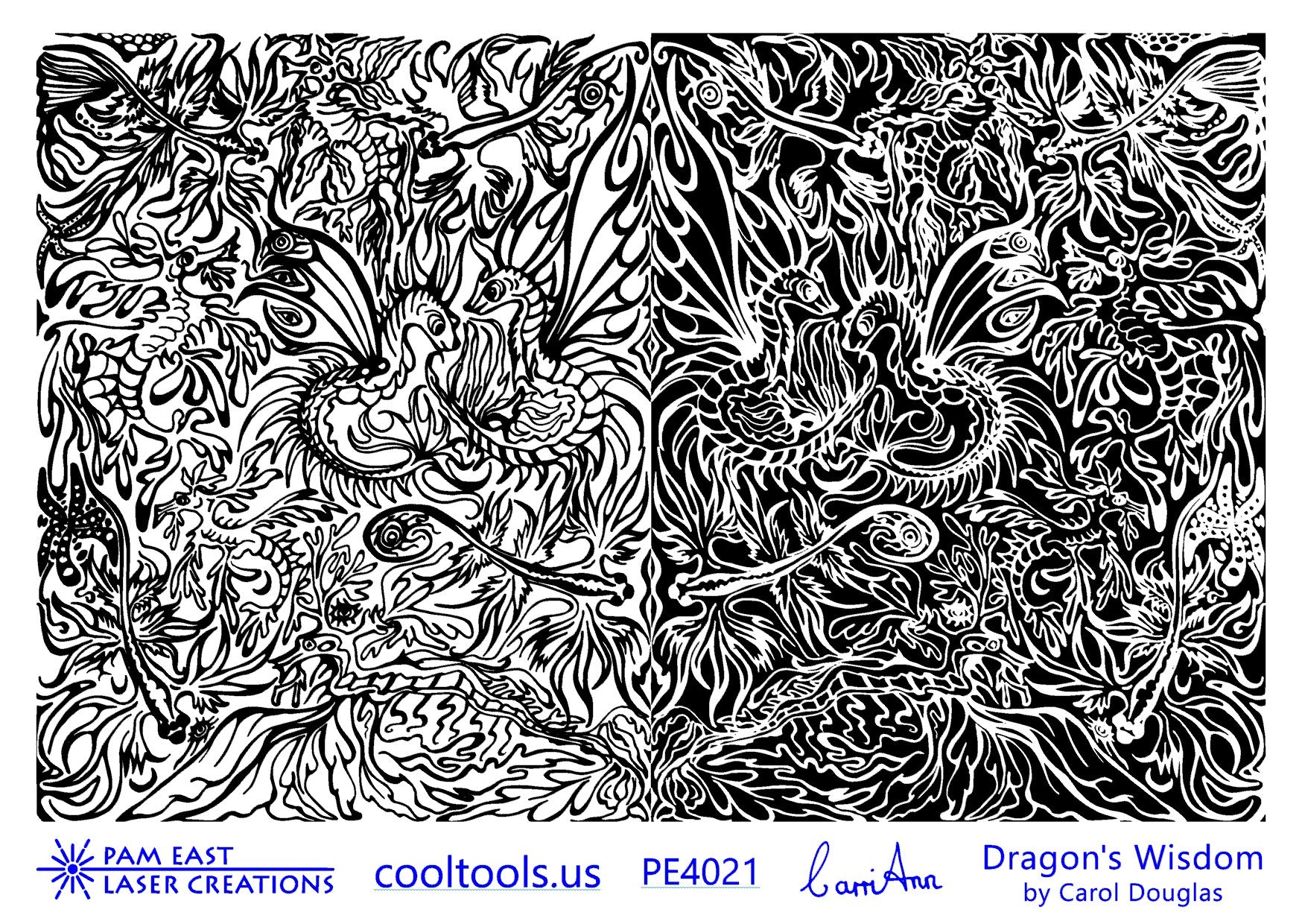 Carol Douglas Texture Mat - Dragon Wisdom - Cool Tools