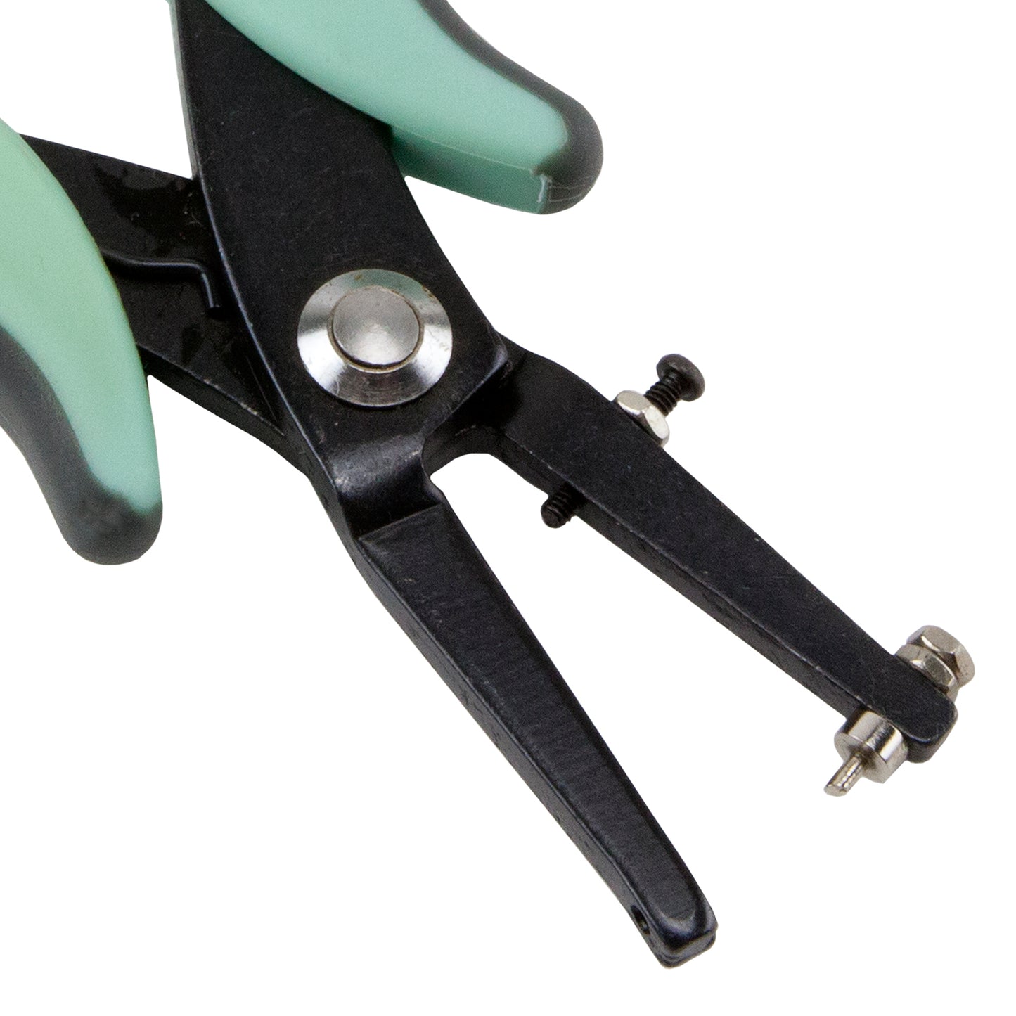 Cutters - Hole Punch Pliers - Round 1.25mm with black and mint green grips