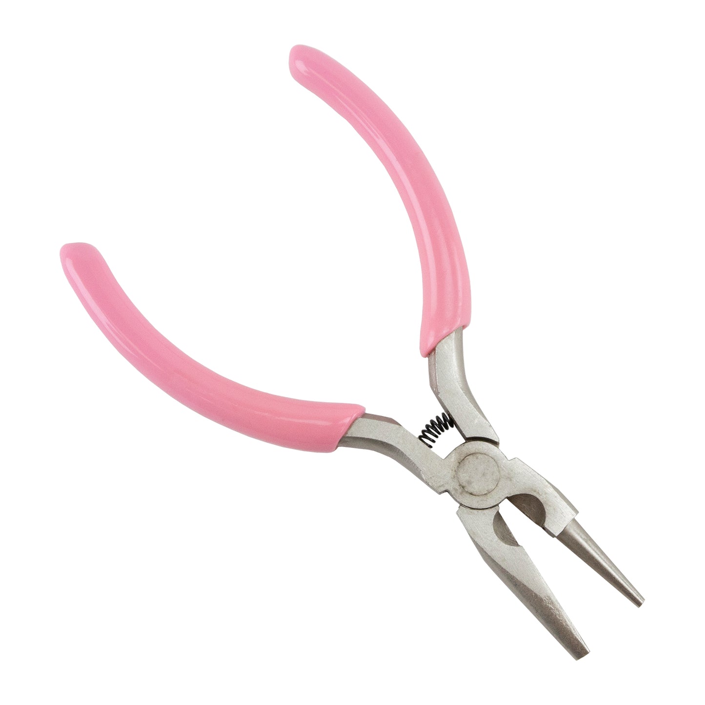 Carbon Steel Jewelry Pliers - Wire Looping Concave and Round Nose with Cutter with pink grip