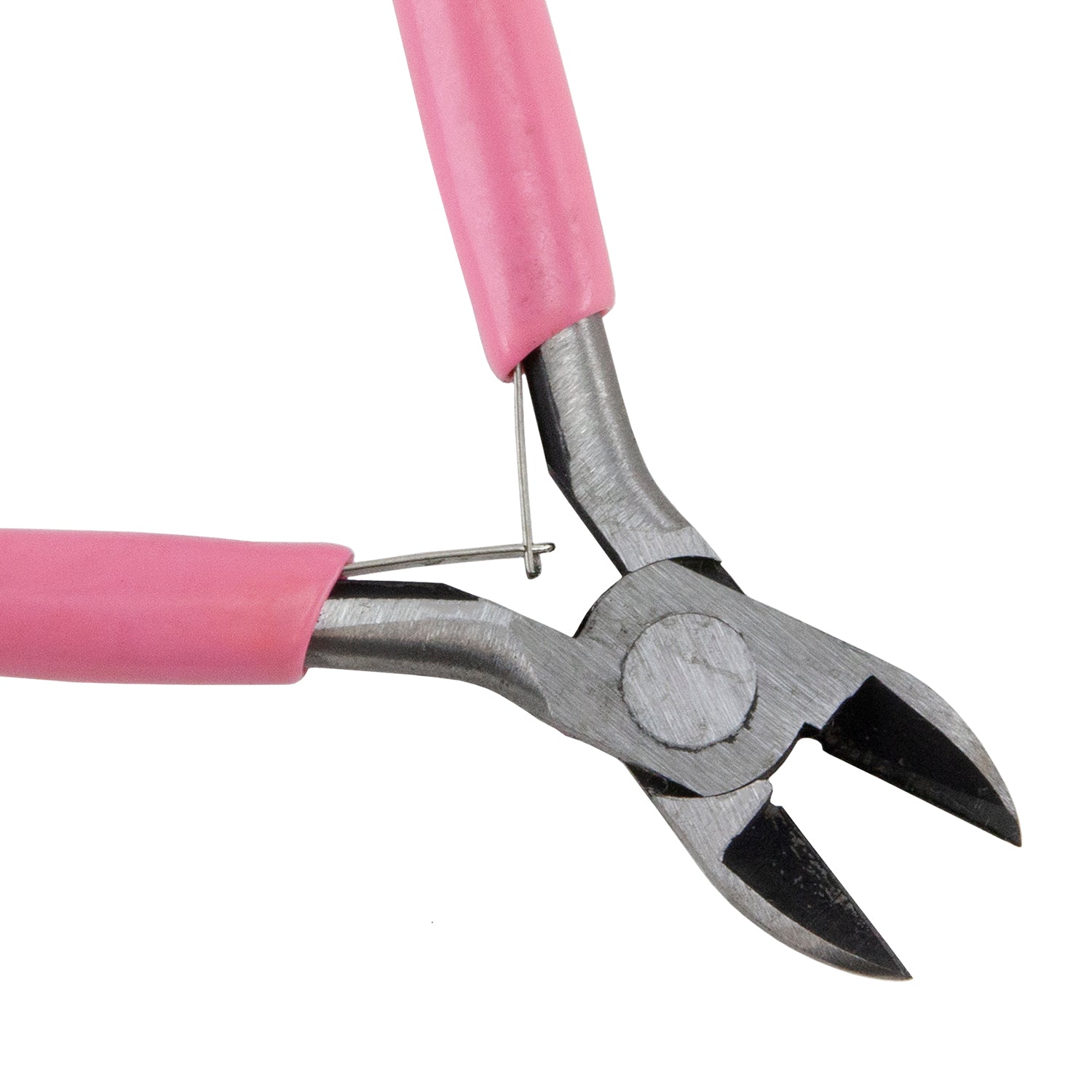 Carbon Steel Jewelry Pliers - Side Cutter with pink grip