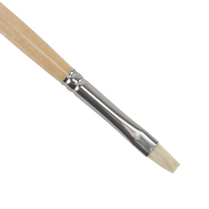 Smoothies Natural Bristle Flat Brush - 1/4" Wide with wood handle