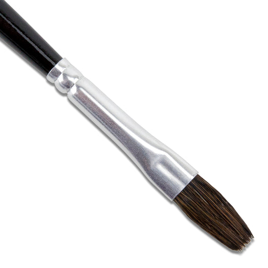 Camel Hair Economy Brush - Size 1/4

Hair Brush is a good utility flat brush for application of Renaissance Wax, Gilders Paste, Accent Silver and Gold and more. 7" in length.