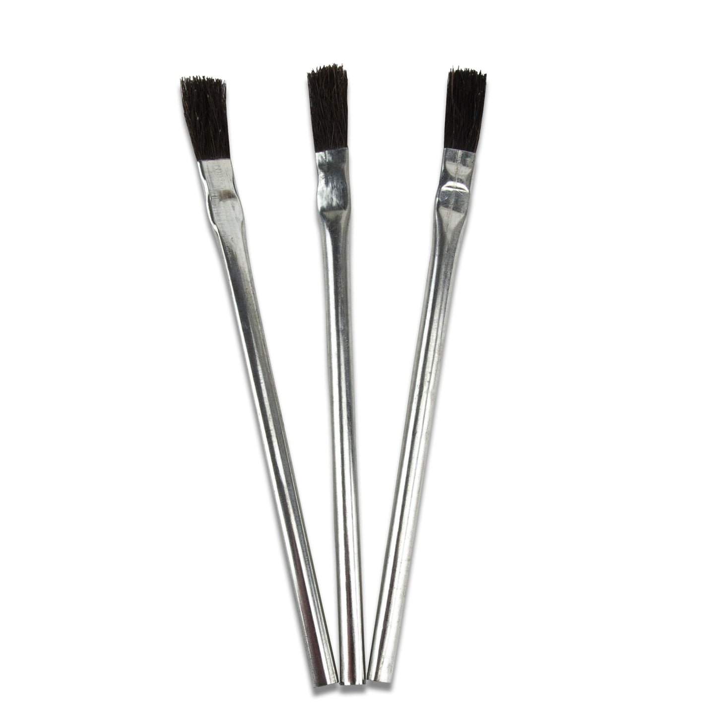 Utility / Flux Brush

Natural bristle acid brushes have crimped all-metal handles. Economical, general purpose utility brush great for one-time use applications to save time and avoid messy cleanups. Suitable for acid, flux, epoxy, glue, paste, touch-ups, solvents and more.