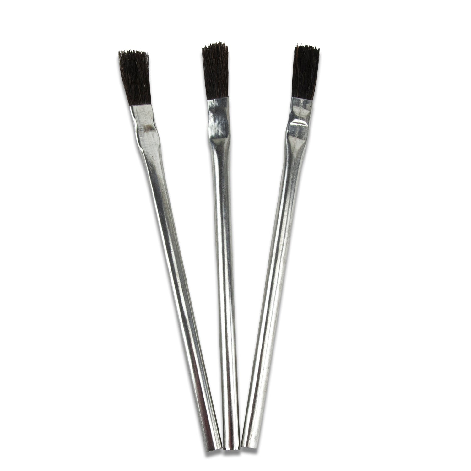 Utility / Flux Brush

Natural bristle acid brushes have crimped all-metal handles. Economical, general purpose utility brush great for one-time use applications to save time and avoid messy cleanups. Suitable for acid, flux, epoxy, glue, paste, touch-ups, solvents and more.