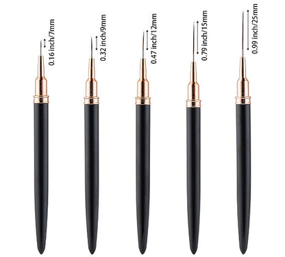 Fine Tip Brushes - Set/5 - Cool Tools
