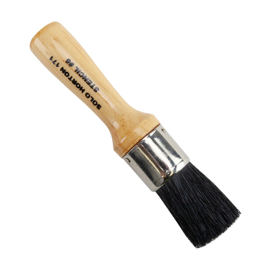 Round Bristle Stencil Brush with wooden handle