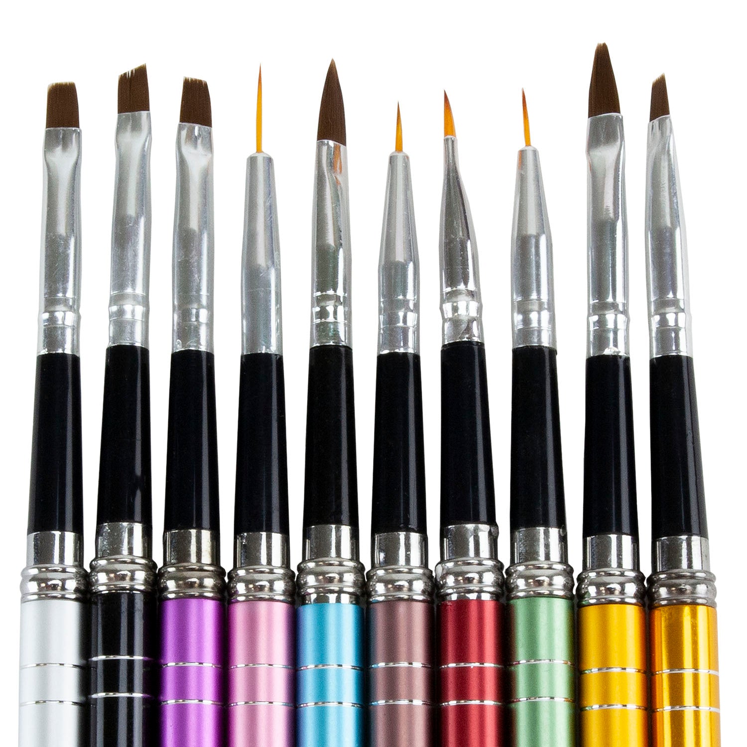 colorful Professional Detail Brushes - Set/10