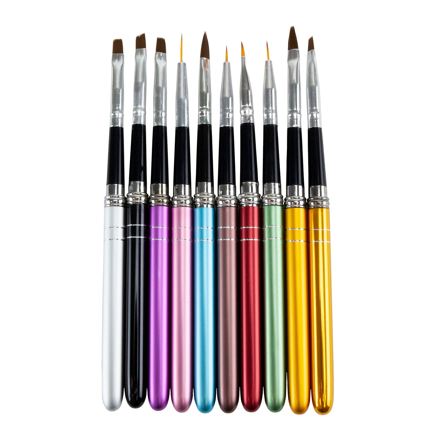 colorful Professional Detail Brushes - Set/10