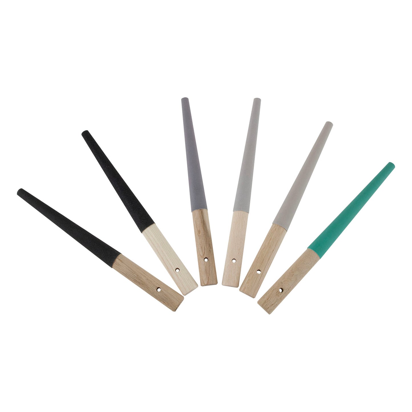 Half Round Sanding Stick Set Use to refine metal clay greenware and finish all metals. Set of 6 half round sanding sticks. These nifty sanding sticks taper from 1/2" to 1/4" to get into ring shanks and inside round forms.  This set includes 1 stick each in grits 6/0, 4/0, 3/0, 2/0, 1, 2