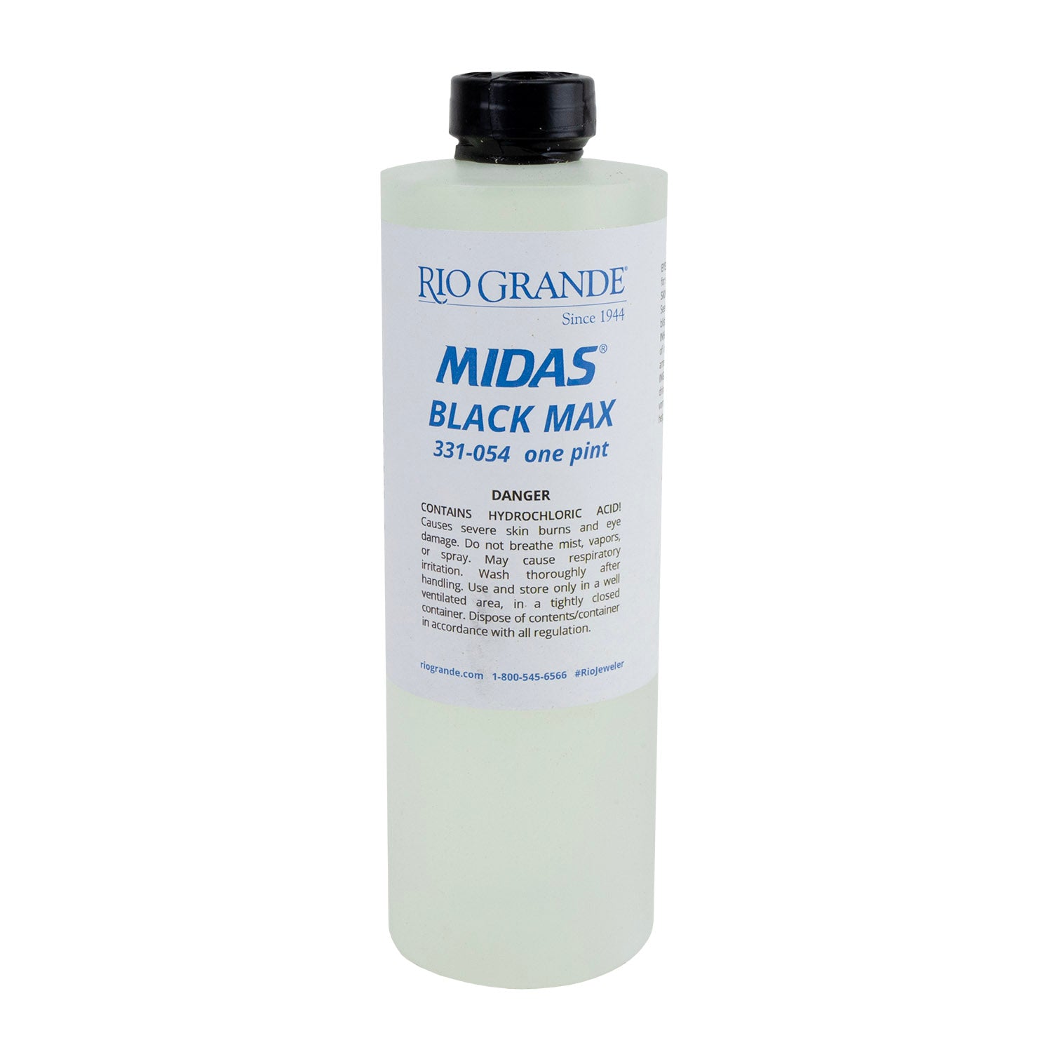 bottle of Midas Black Max Oxidizer - 1 pint