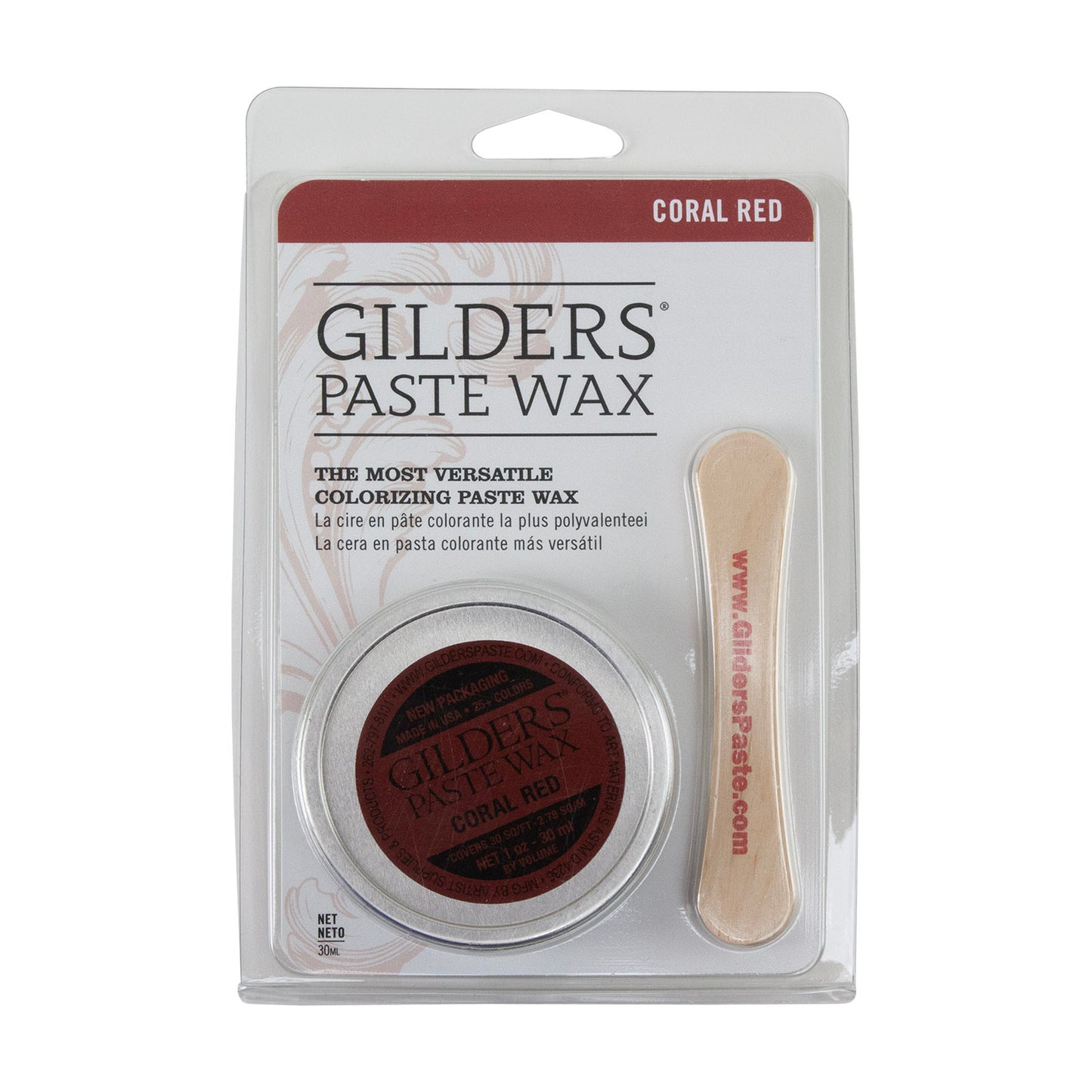 Gilders Paste - Coral Red package