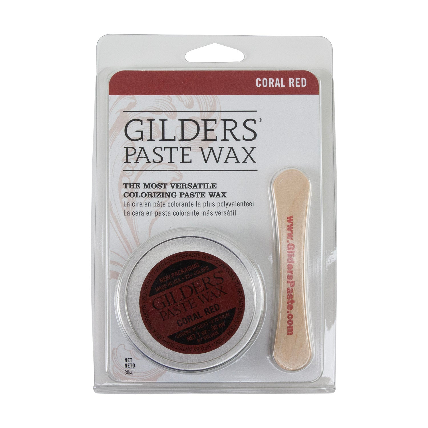 Gilders Paste - Coral Red package