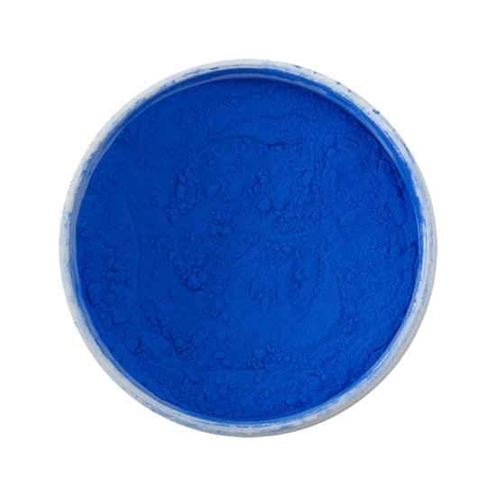 open jar of Powder Coating - Peeka Blue - High Gloss