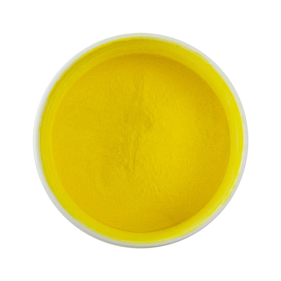 open jar of Powder Coating - Spring Yellow - High Gloss