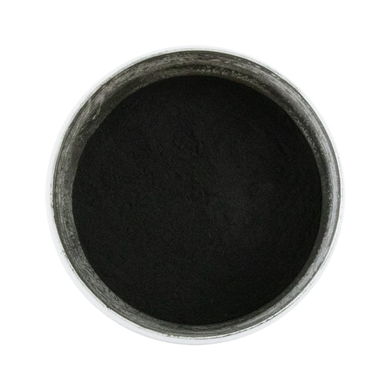 open jar of Powder Coating - Stone Black - Satin