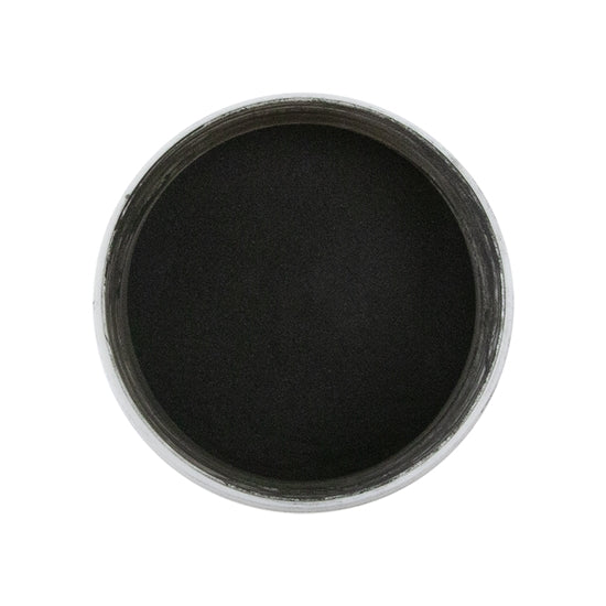 open jar of Powder Coating - Ultra Black Chrome - High Gloss