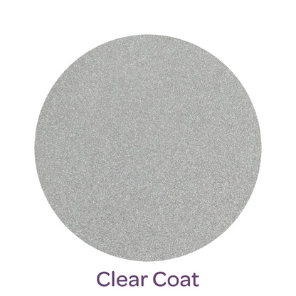 Powder Coating - High Gloss Clear Coat sample over aluminum