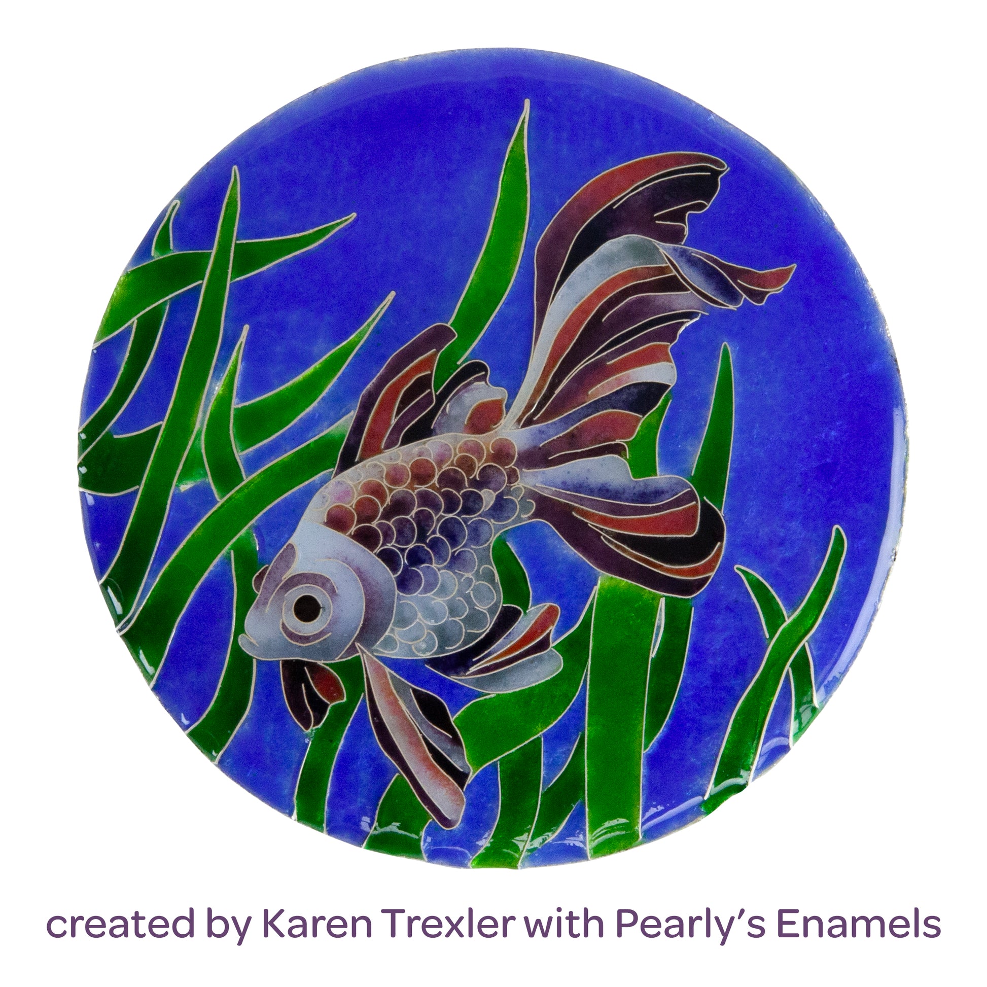 Enamel cloisonne created by Karen Trexler with Pearly’s Enamels