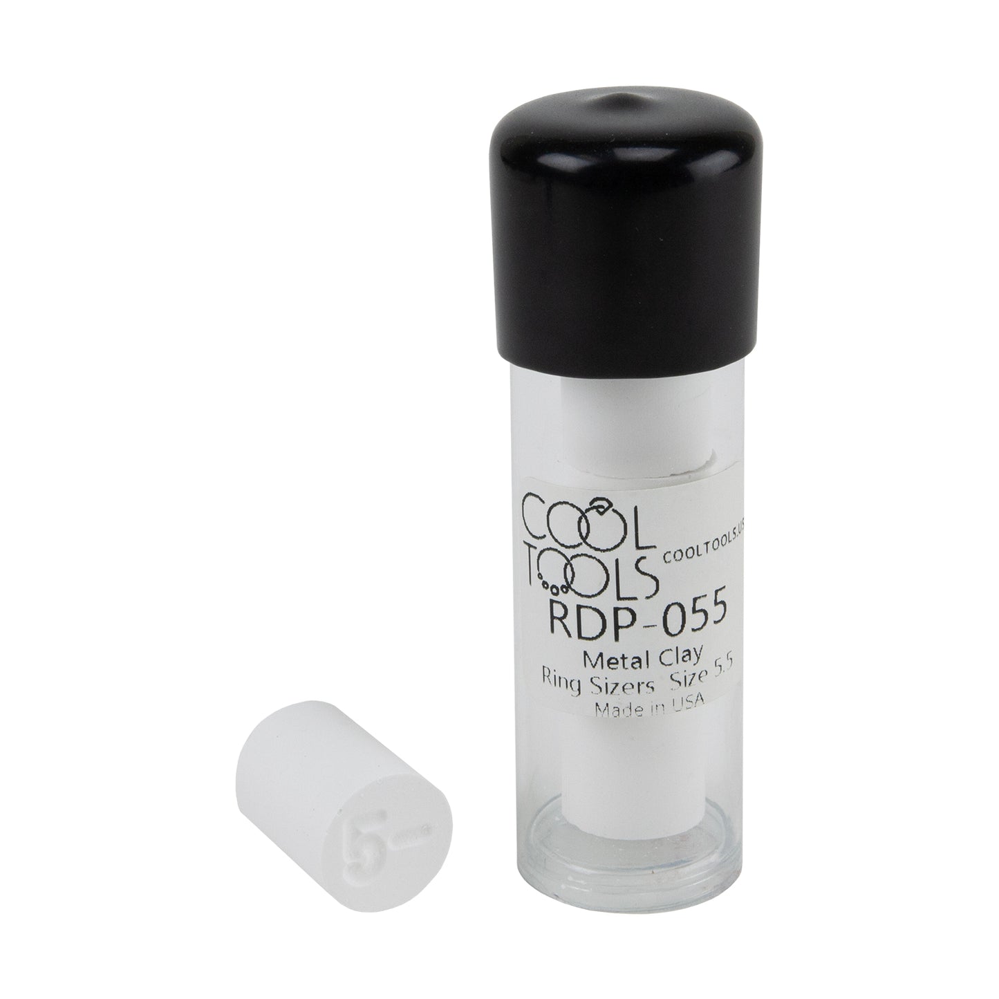 Cool Tools Metal Clay Ring Sizers in plastic tube with rubber lid
