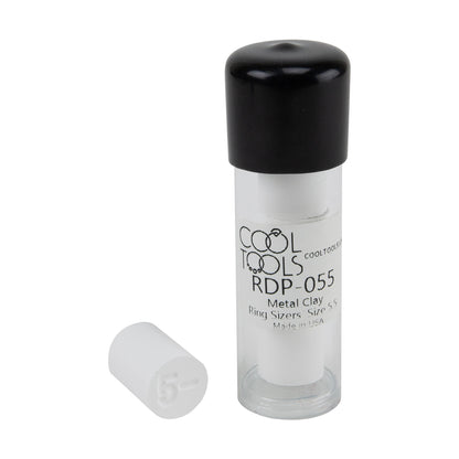 Cool Tools Metal Clay Ring Sizers in plastic tube with rubber lid