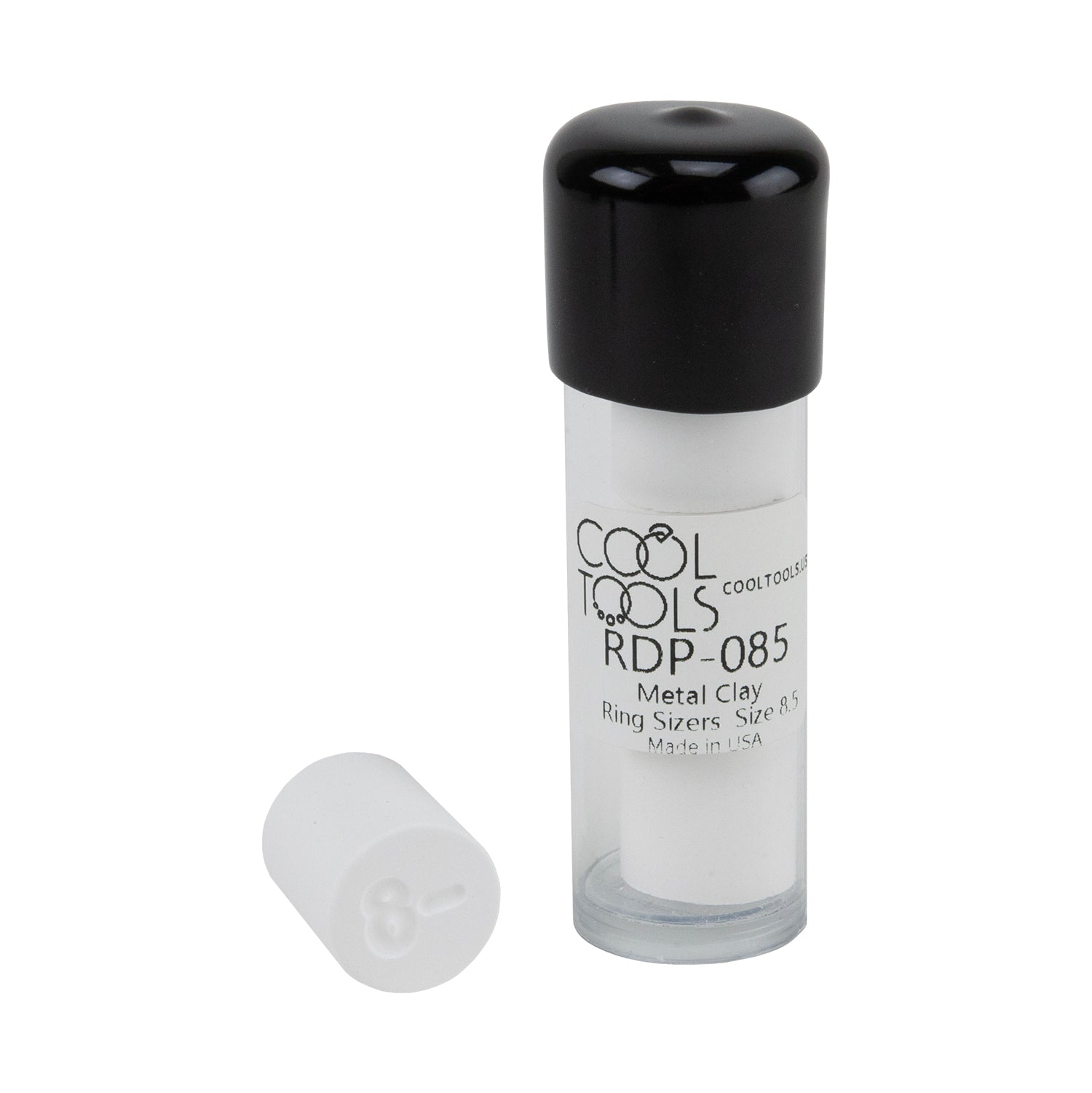 Cool Tools Metal Clay Ring Sizers in plastic tube with rubber lid