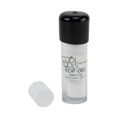 Cool Tools Metal Clay Ring Sizers in plastic tube with rubber lid