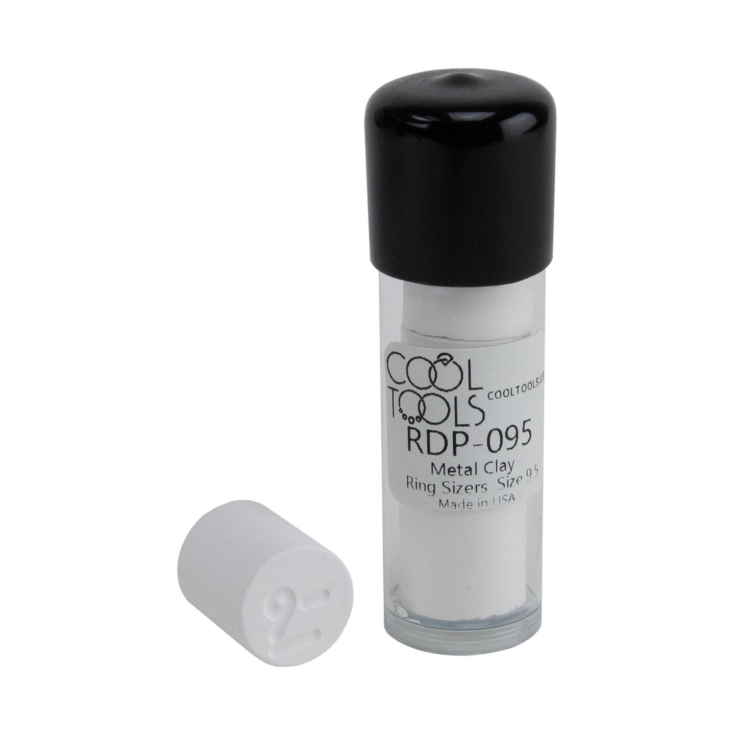 Cool Tools Metal Clay Ring Sizers in plastic tube with rubber lid