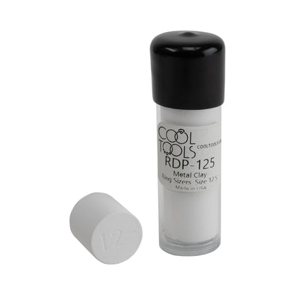 Cool Tools Metal Clay Ring Sizers in plastic tube with rubber lid
