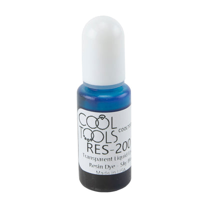 bottle of Transparent Liquid Epoxy Resin Dye - Sky Blue