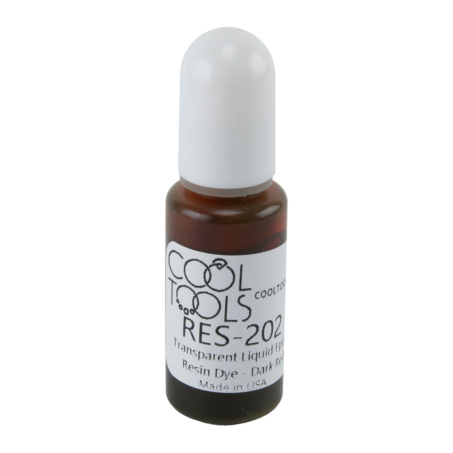 bottle of Transparent Liquid Epoxy Resin Dye - Dark Red