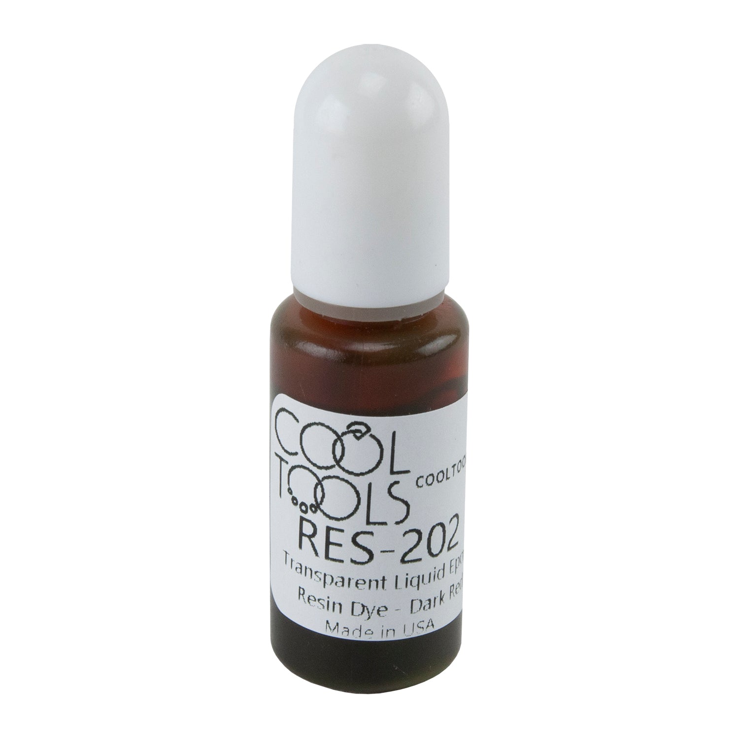 bottle of Transparent Liquid Epoxy Resin Dye - Dark Red
