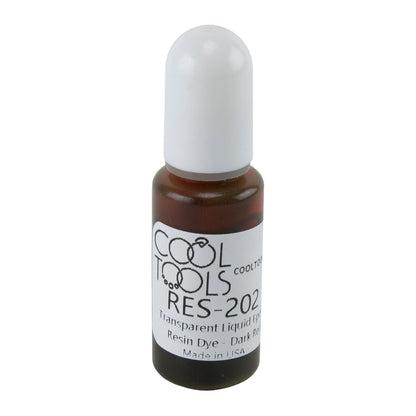 bottle of Transparent Liquid Epoxy Resin Dye - Dark Red