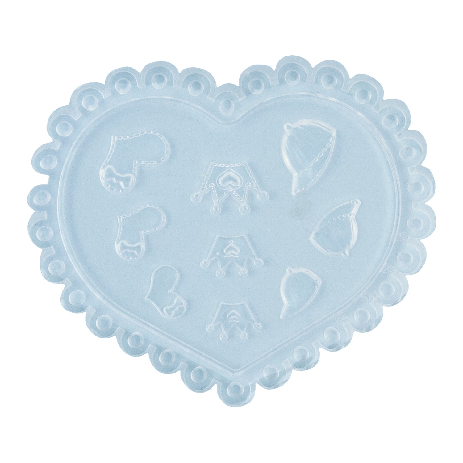 Mini Silicone Jewelry Mold - Crowns, Hats & Hearts