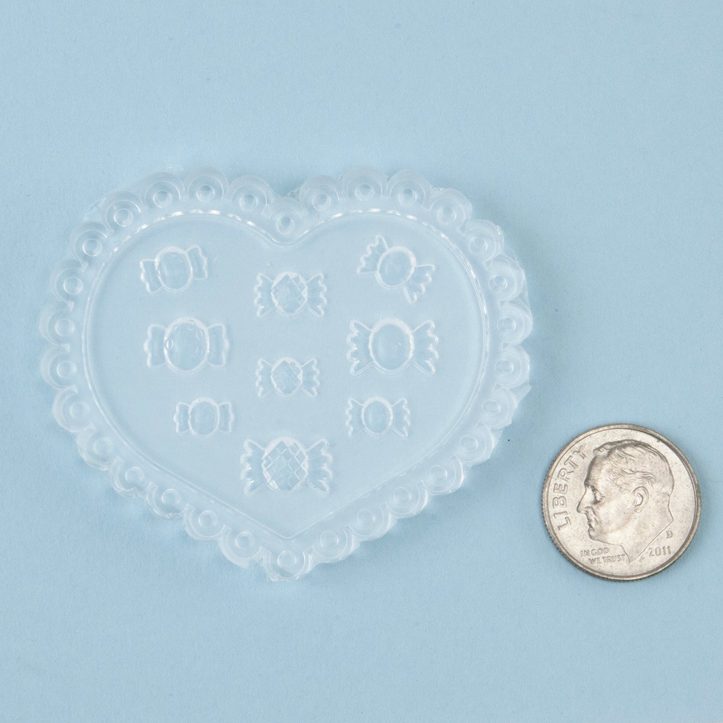 Mini Silicone Jewelry Mold - Candy with dime