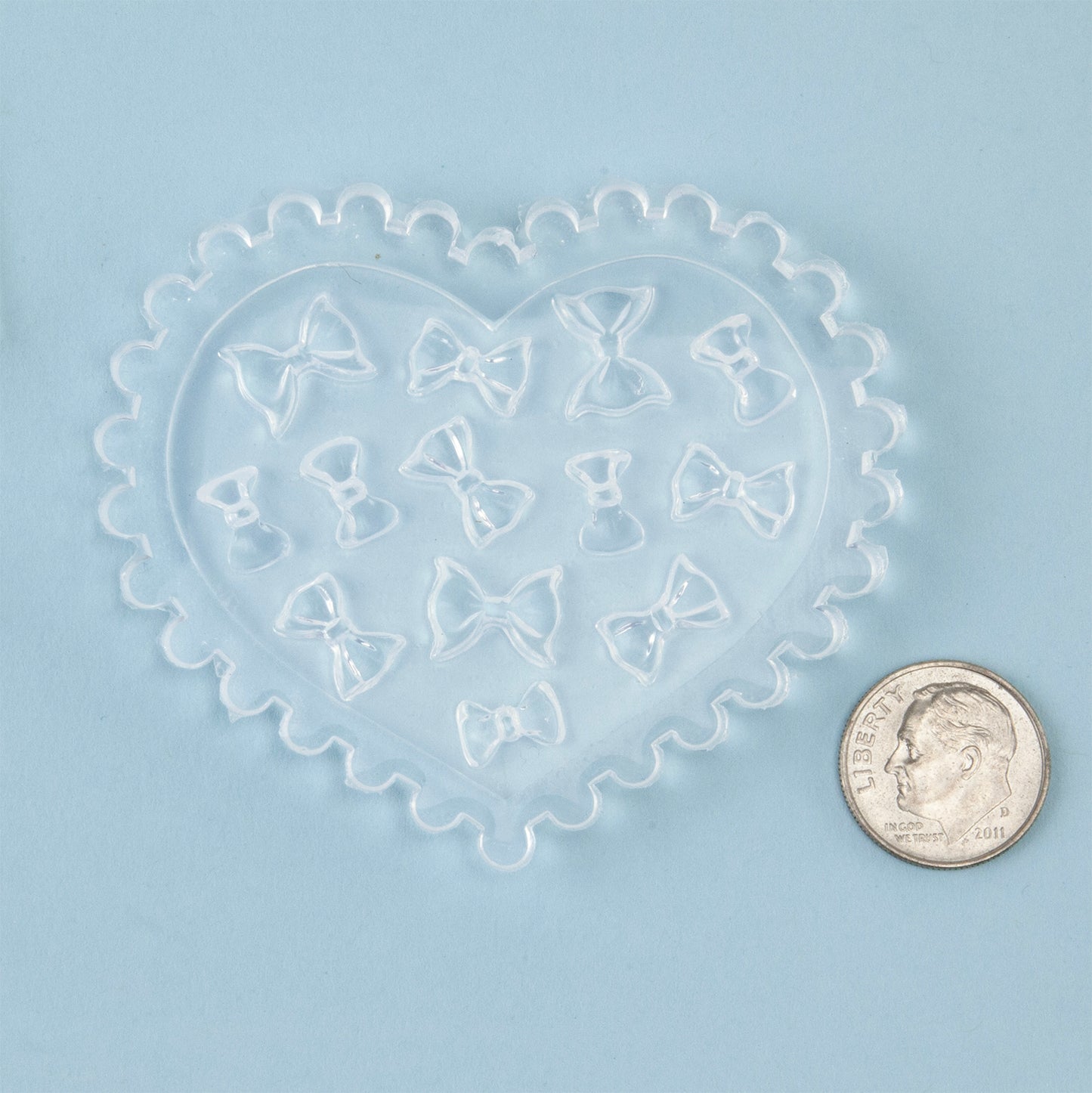 Mini Silicone Jewelry Mold - Flowers with dime