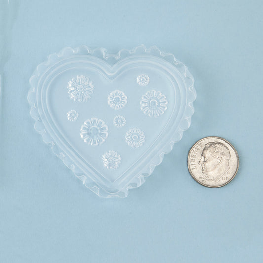 Mini Silicone Jewelry Mold - Flowers with dime