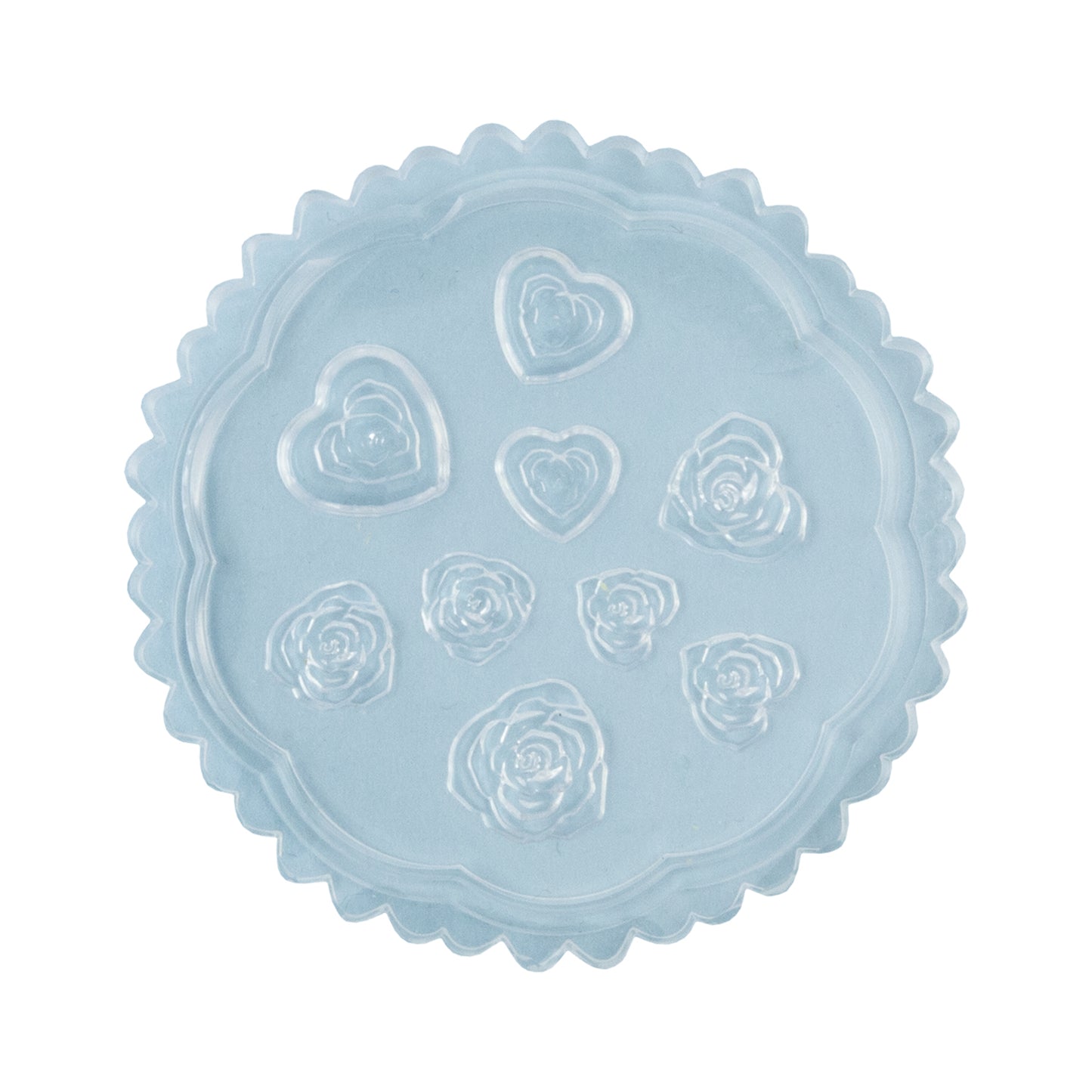 Mini Silicone Jewelry Mold - Heart Flowers