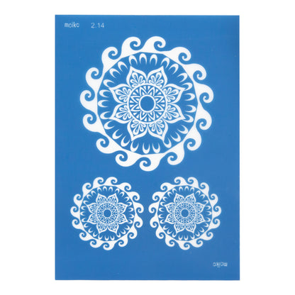 blue Moiko Silk Screen - Style 2.14