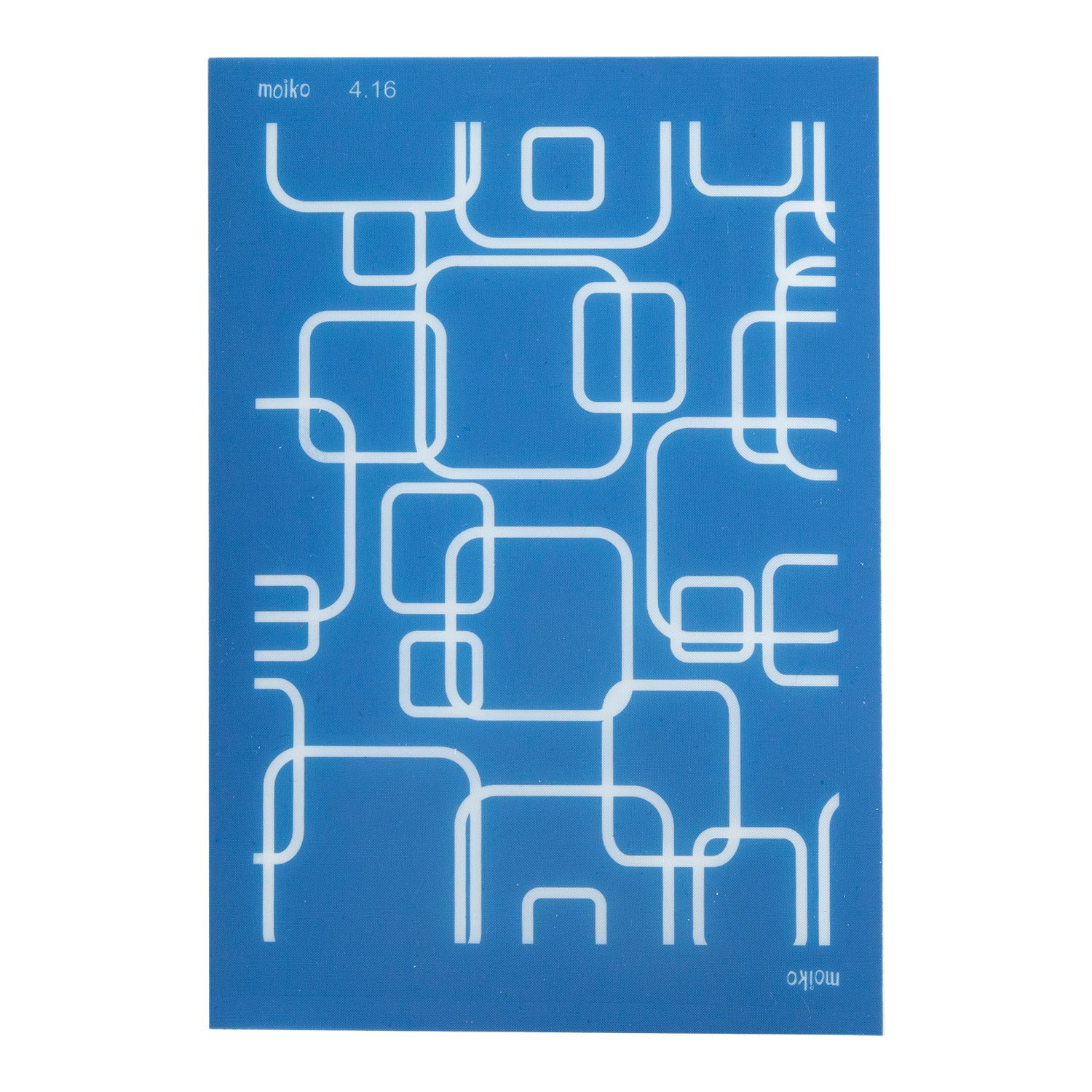blue Moiko Silk Screen - Style 4.16